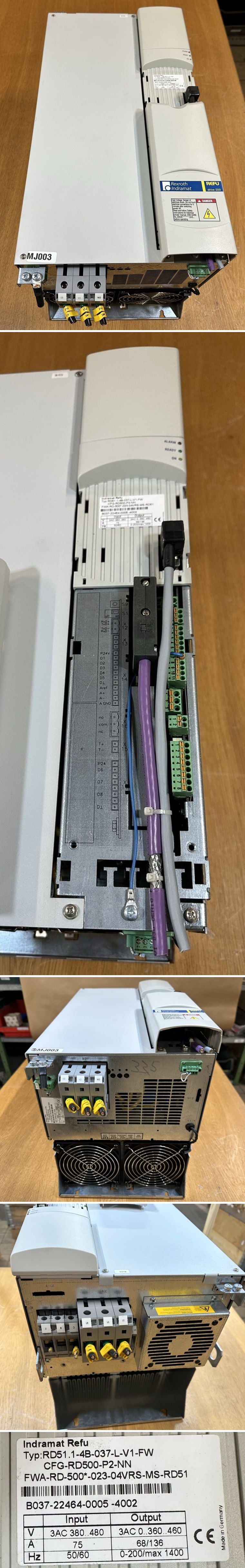 .MJ003 Frequenzumrichter Indramat RD51.1-4B-037-L-V1-FW 37KW 3Ph 380-480V AC