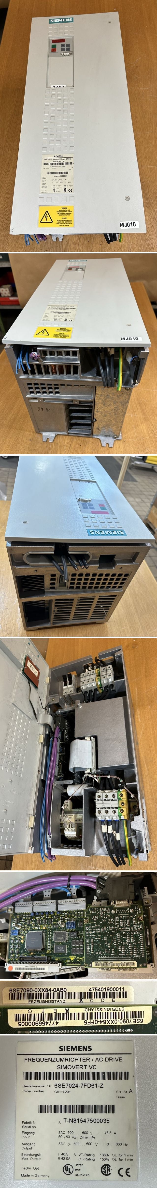 MJ010 Frequency Converter Siemens 6SE7024-7FD61-Z 6SE7090-0XX84-0AB0