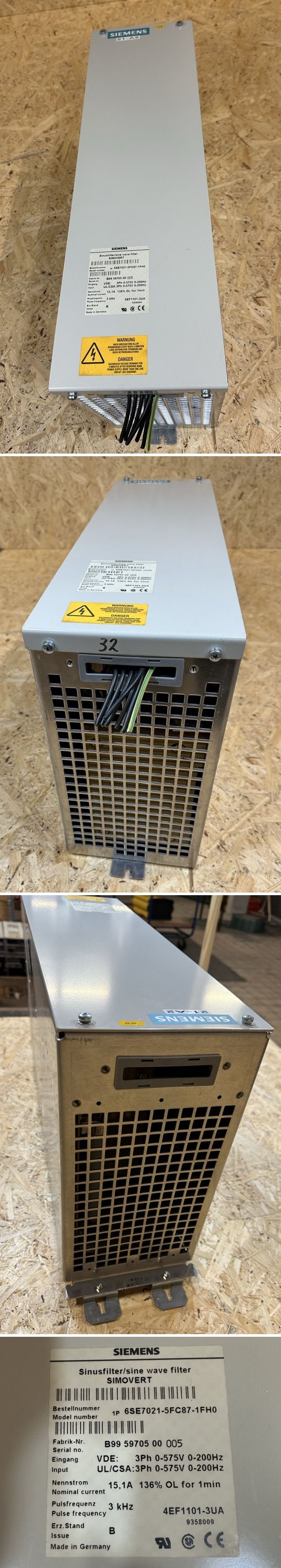 .MJ014 Netzfilter Sinusfilter Siemens 6SE7021-5FC87-1FH0 15,1 A