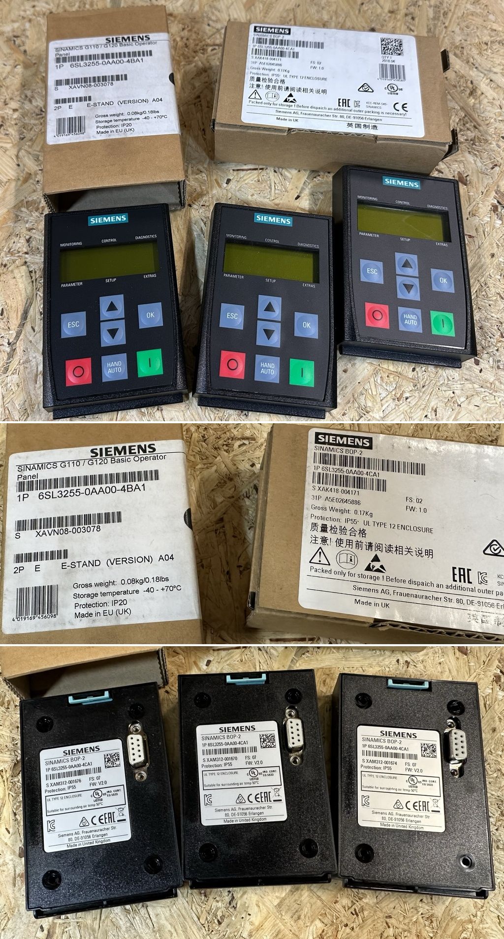 MJ101 Posten Bedienpanele 5 Stück Siemens 6SL3255-0AA00-4CA1 6SL3255-0A00-4BA1