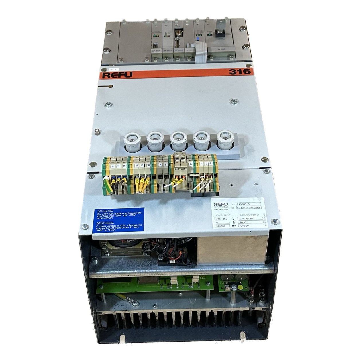 .MJ118 Frequenzumrichter Refu 316/05 S 8/12A DR4029 ZE6653 IO4004 WS6992 SV4048
