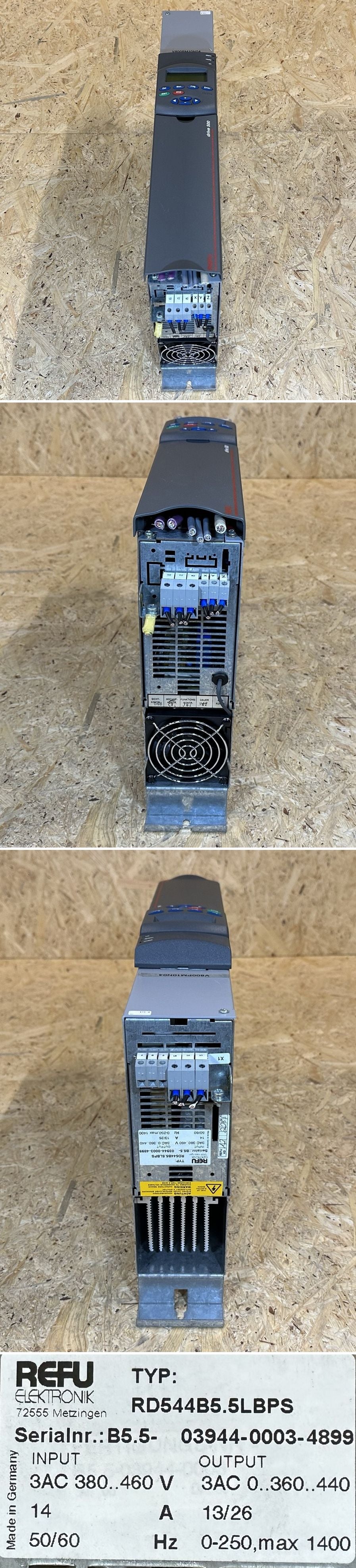 MJ139 Frequency Converter Refu RD544B5.5LBPS 13/26A Profibus