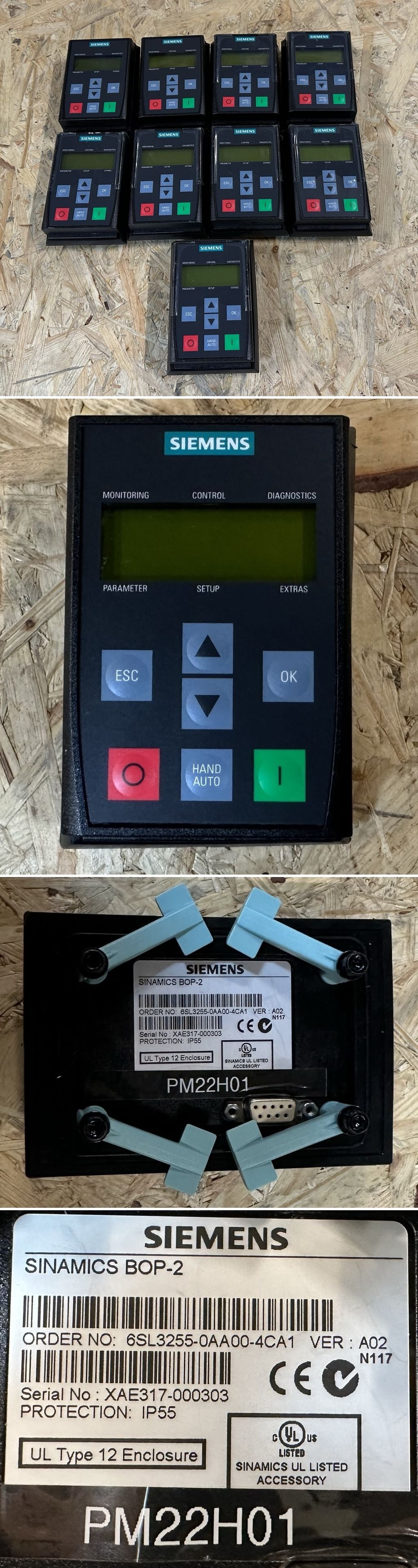MJ296 Set of 9 pieces Siemens Control Panel Display 6SL3255-0AA00-4CA1