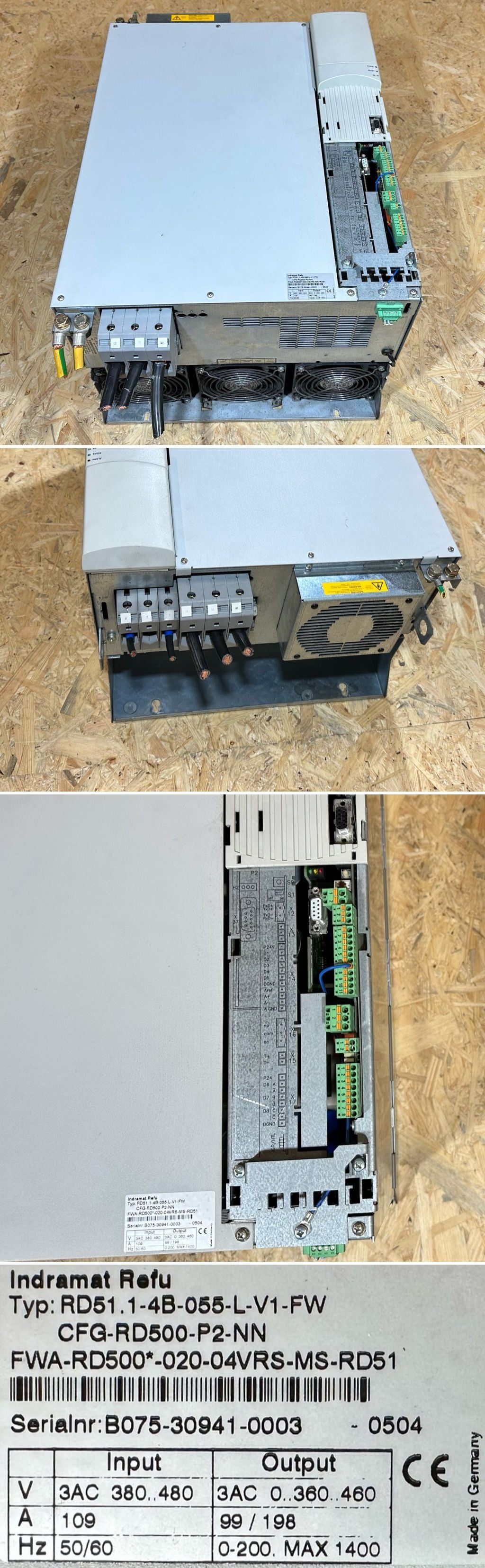 MJ361 Frequenzumrichter Indramat Refu RD51.1-4B-055-L-V1-FW CFG-RD500-P2-NN