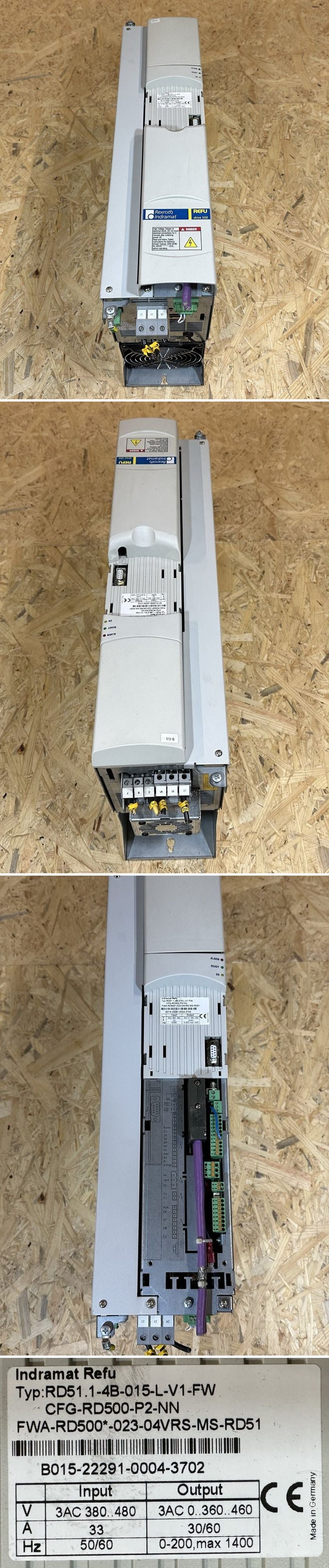 MJ379 Frequenzumrichter Rexroth Indramat RD51.1-4B-015-L-V1-FW CFG.RD500-P2-NN