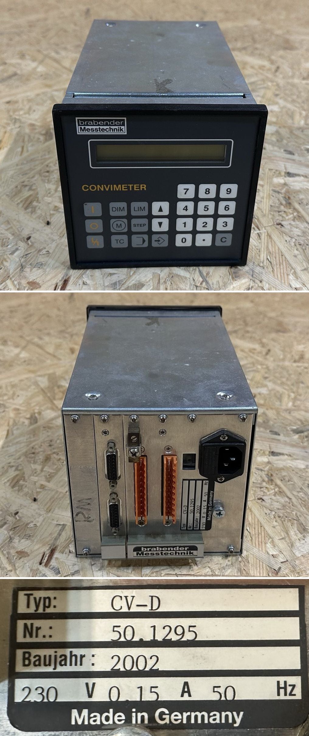 MJ390 Bedienterminal Controller Viskositätsmessung Brabender Convimeter CV-D