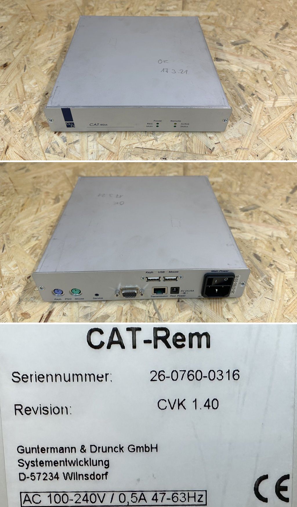 MJ488 Switch Guntermann & Drunck G&D CAT-Rem CVK1.40