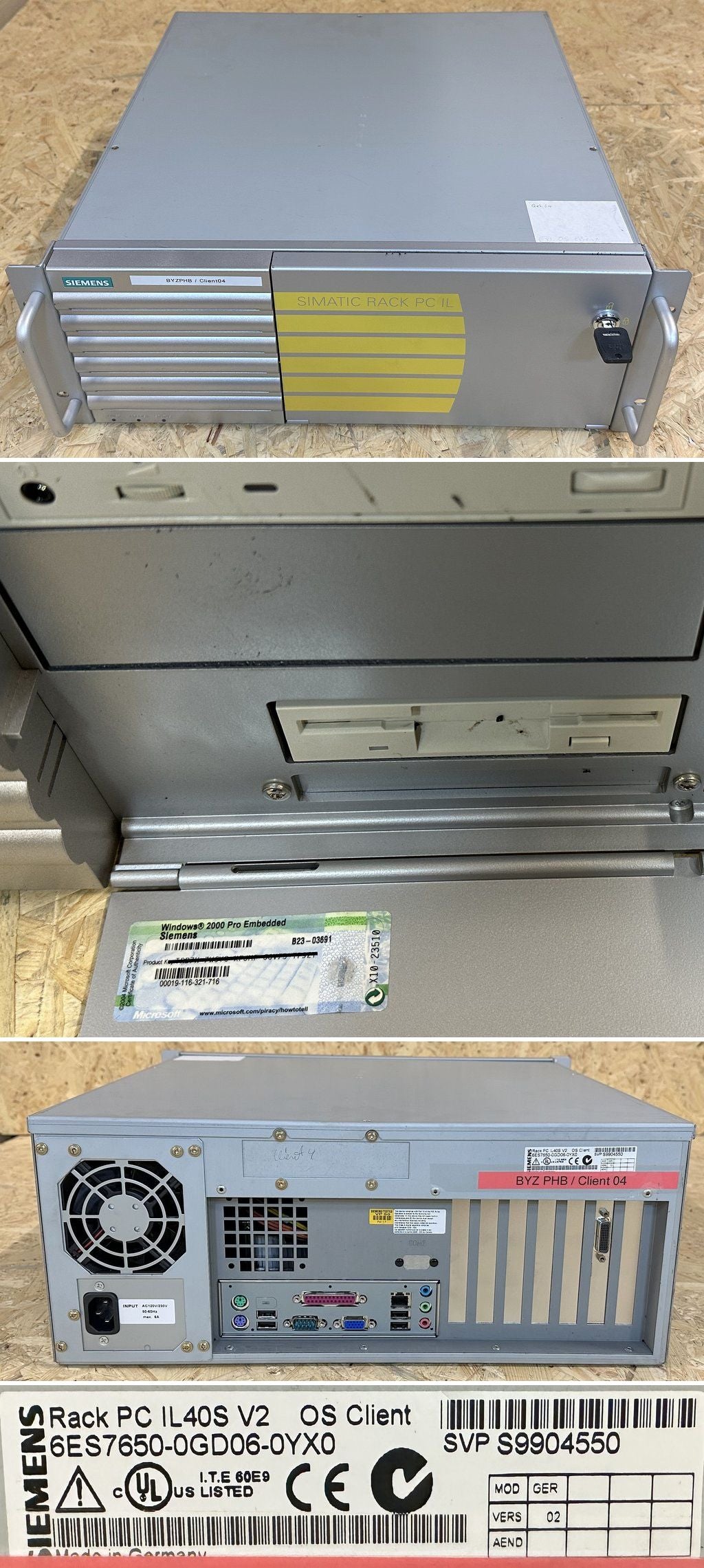 MJ516 Rack PC IL40S Siemens 6ES7650-0GD06-0YX0_2