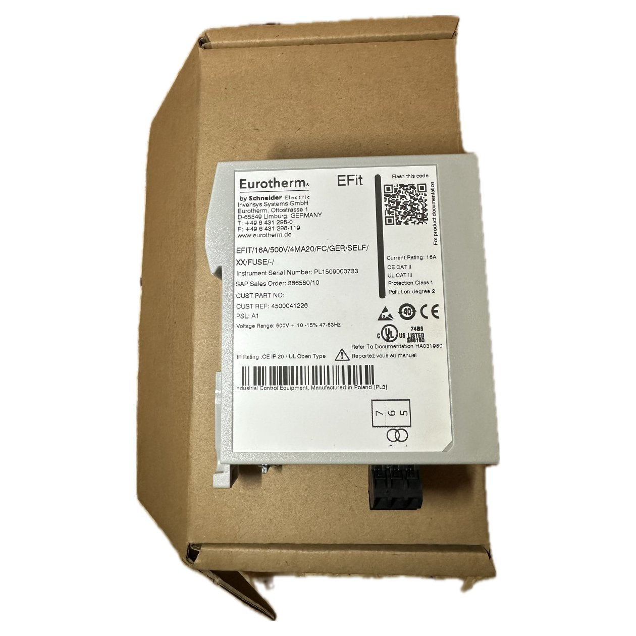 MJ638 Power Controller Eurotherm EFIT/16A/500V/4MA20_3