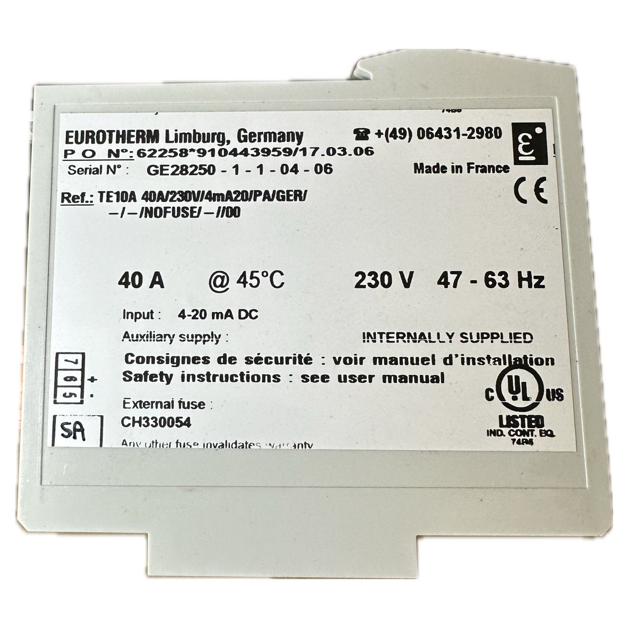 MJ640 Set of 9 pieces Eurotherm TE10A 50A/500V_4