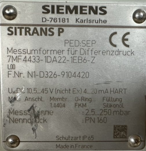 Siemens 7MF4433-1DA22-1EB6-Z-4