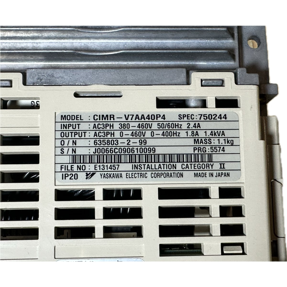 Yaskawa CIMR-V7AA40P4-4