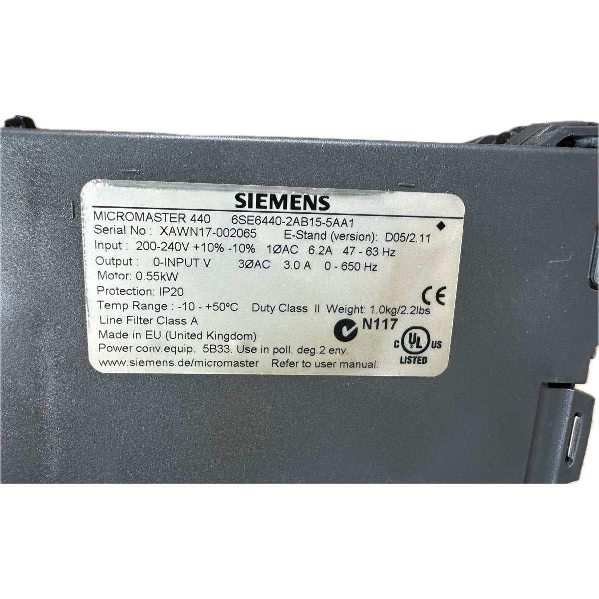 Siemens 6SE6440-2AB15-5AA1-4