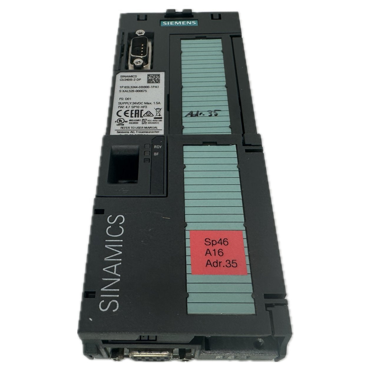 .MJ901 Sinamics Control Unit CU240B-2 DP Siemens 6SL3244-0BB00-1PA1