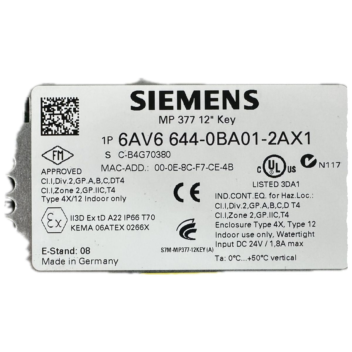 NJ005 Bedienpanel Siemens 6AV6644-0BA01-2AX1_4