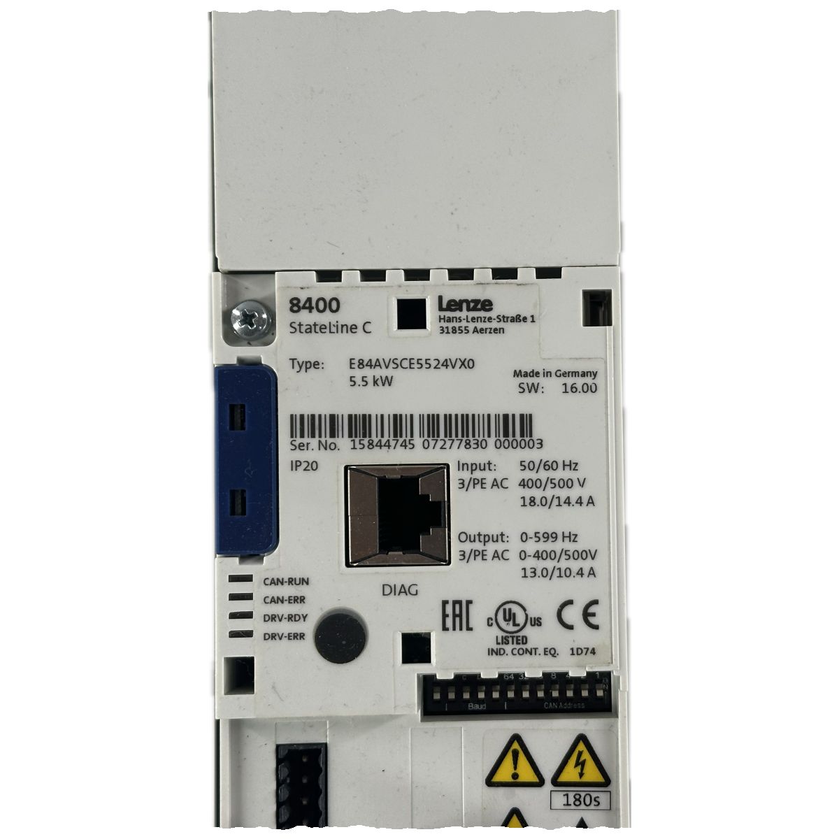 .NJ024 Frequenzumrichter Lenze E84AVSCE5524VX0 5,5kW_4