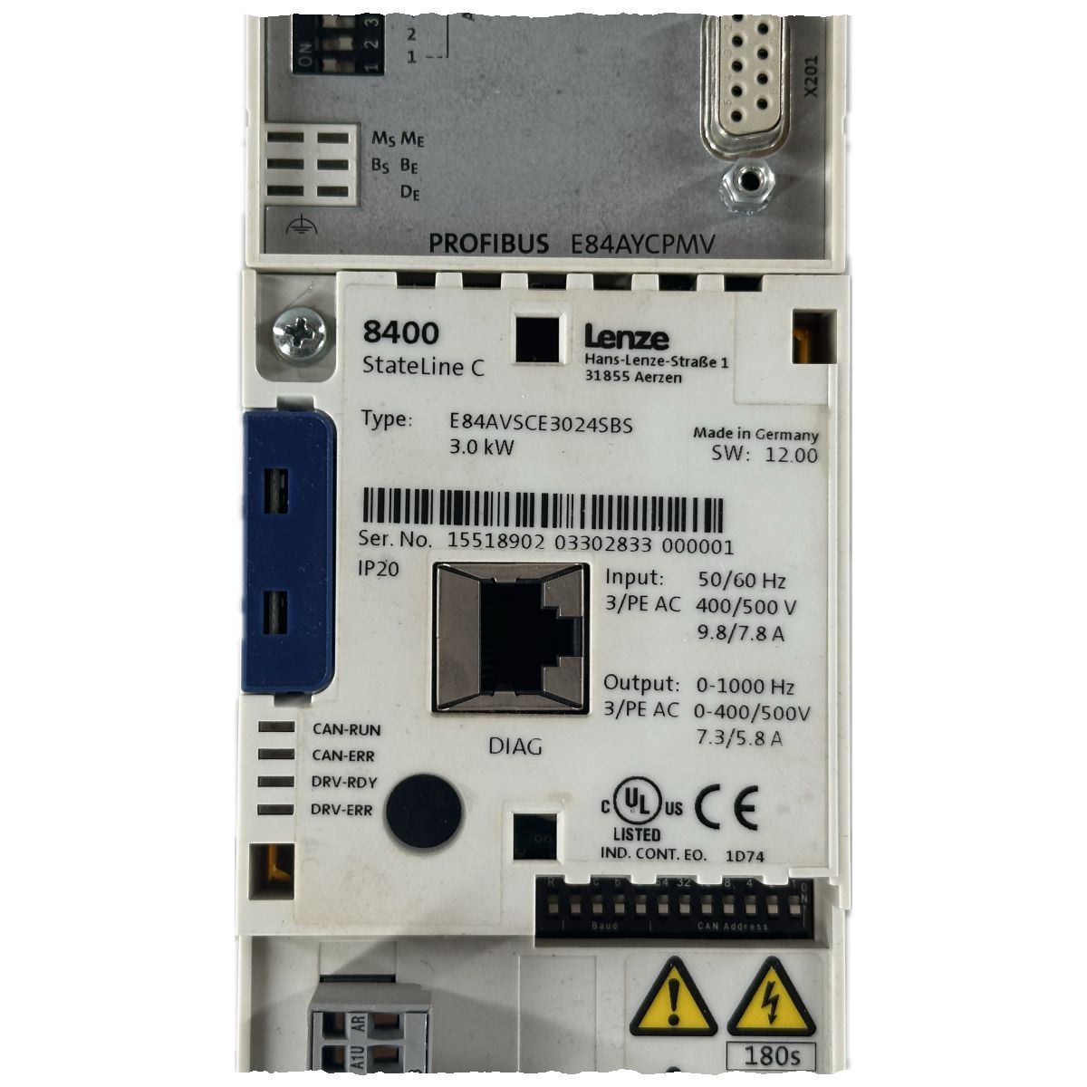 NJ028 Frequenzumrichter Lenze E84AVSCE3024SBS 3,0kW_4