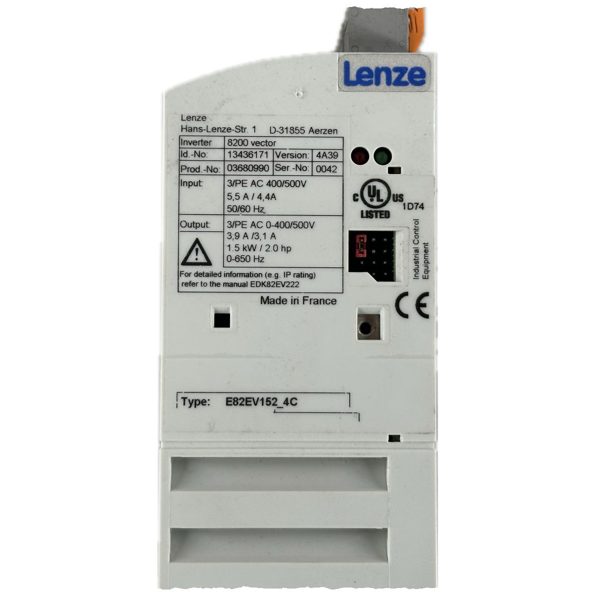 .NJ034 Frequenzumrichter Lenze E82EV152_4C 1,5kW_4