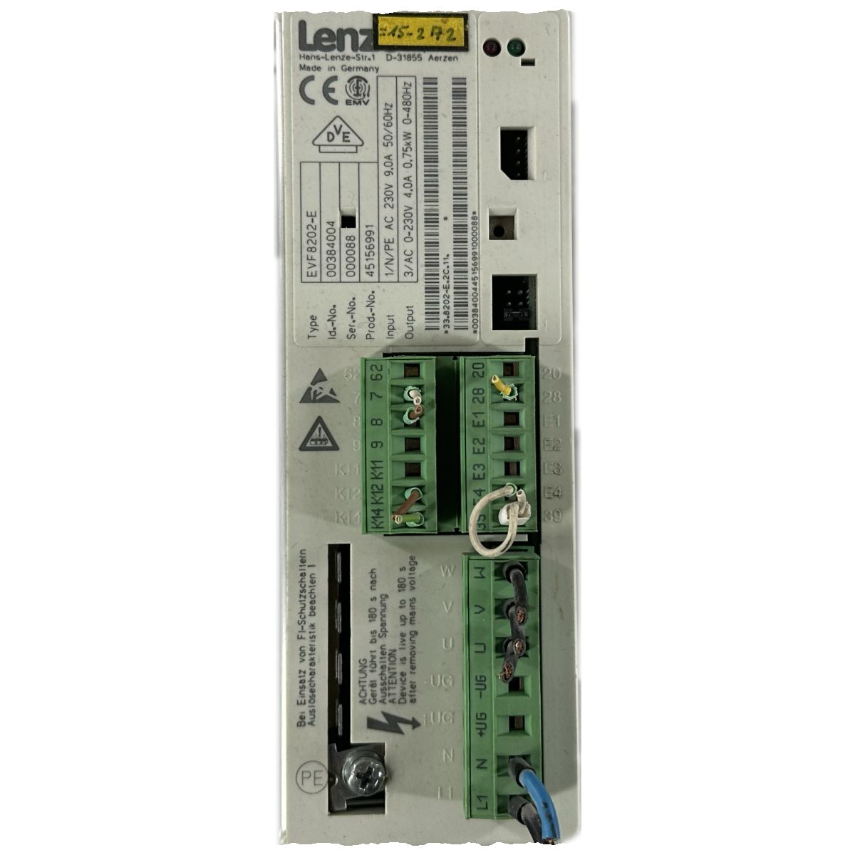 .NJ037 Frequenzumrichter Lenze EVF8202-E 33.8202-E.2C.11._3