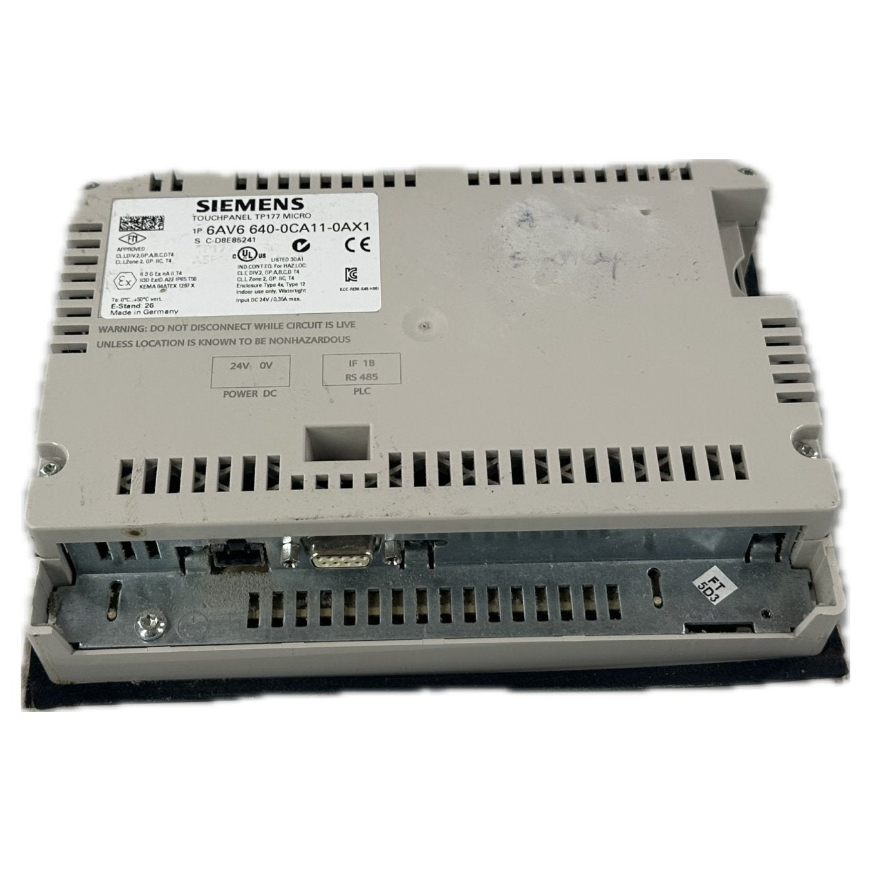 NJ064 Bedienpanel TP277 Siemens 6AV6640-0CA11-0AX1 E26_3