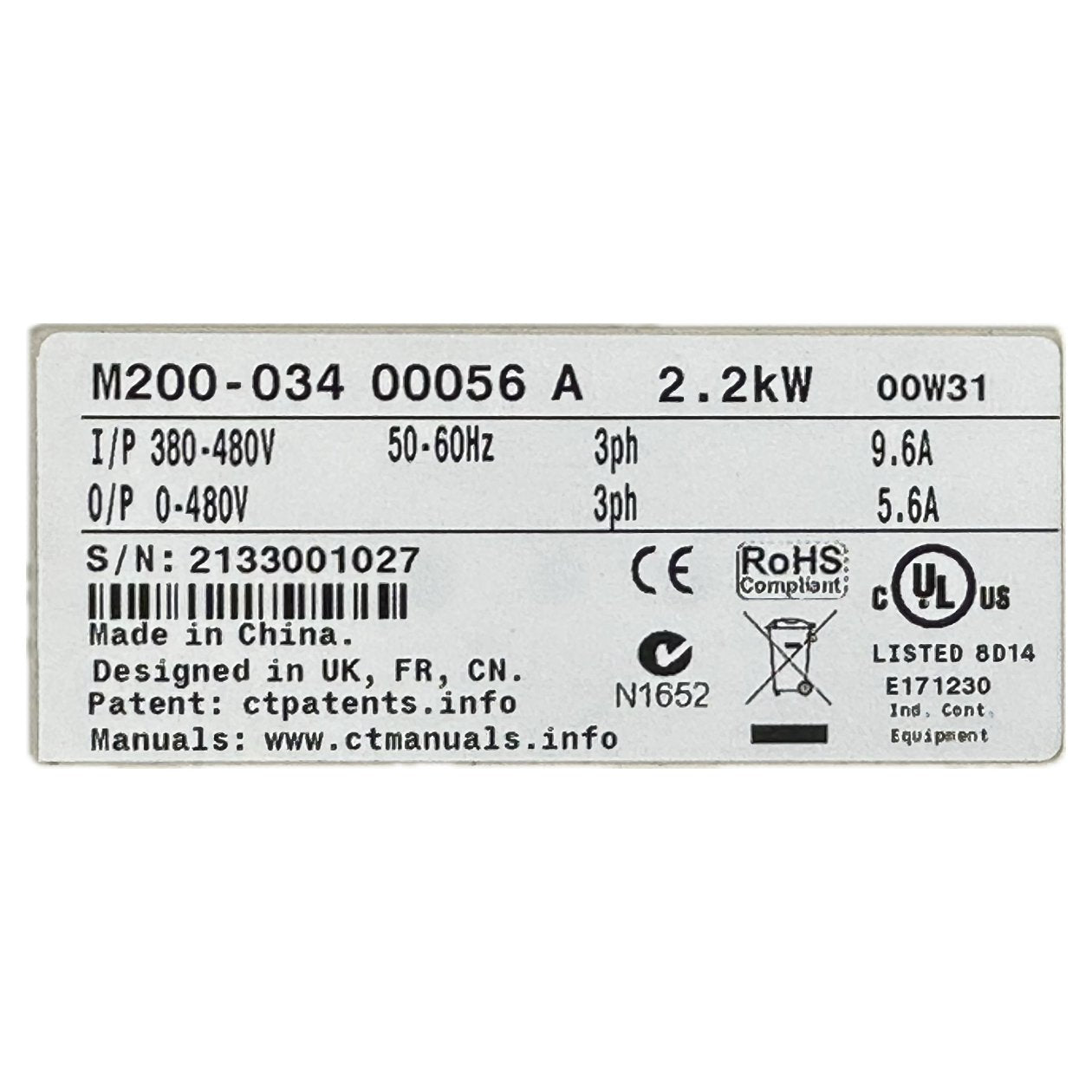 NJ068 Frequenzumrichter Emerson M200-034 00056 2,2kW_4