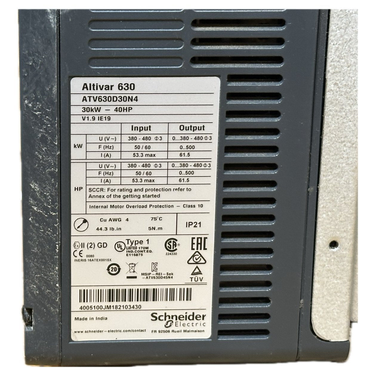NJ071 Frequenzumrichter Schnieder Altivar 630 ATV630D30N4 30kW_4