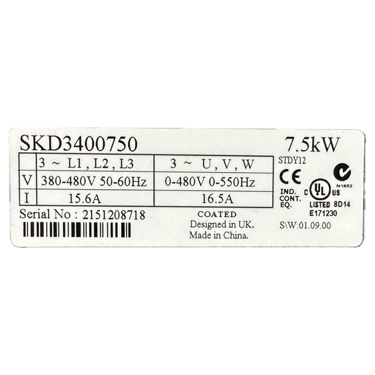 NJ075 Frequenzumrichter Emerson SKD3400750 7,5kW_4