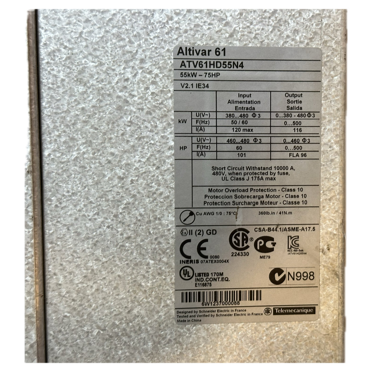 NJ095 Altivar 61 Frequenzumrichter Schneider ATV61HD55N4_4