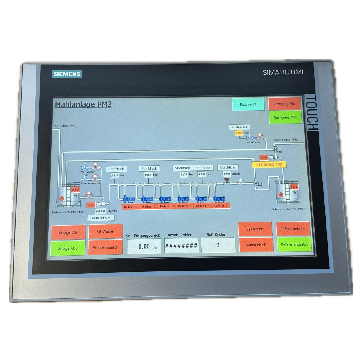 NJ147 Bedienfeld TP1200 Siemens 6AV2 124-0MC01-0AX0 6AV2124-0MC01-0AX0