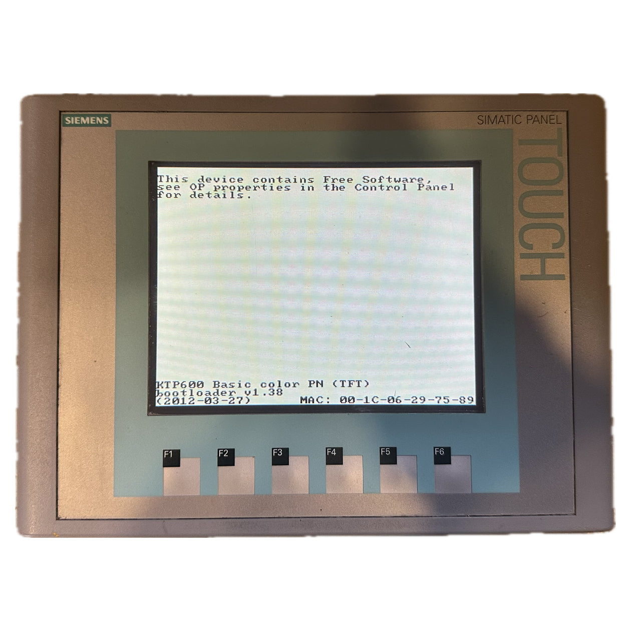 NJ219 Bedienpanel KTP600 Siemens 6AV6647-0AD11-3AX0 E9