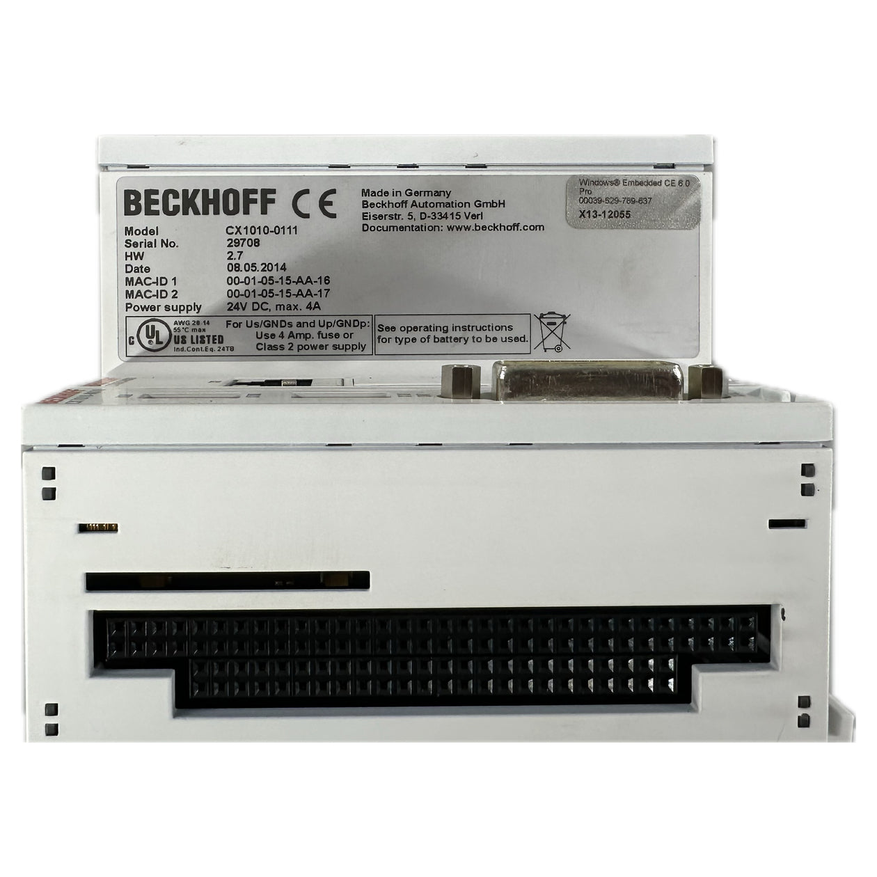 NJ242 Basiseinheit Beckhoff CX1010-0111 CX1010-N010 CX1010-N000_4