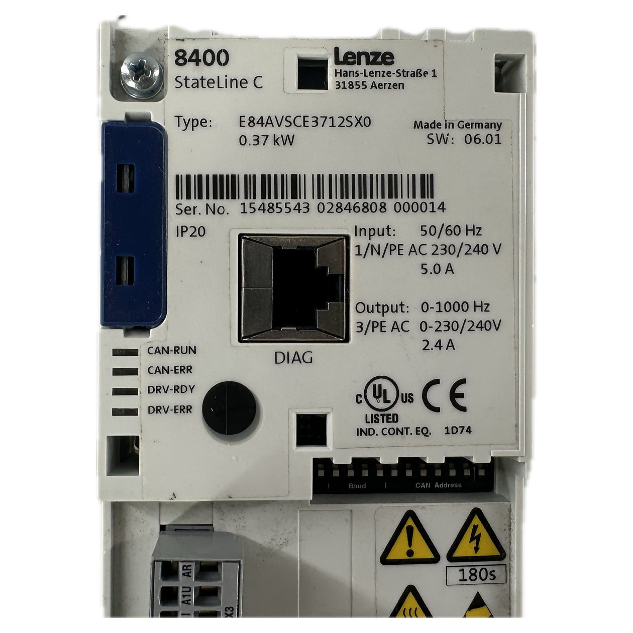 NJ258 Frequenzumrichter Lenze E84AVSCE3712SX0 0,37kW_4