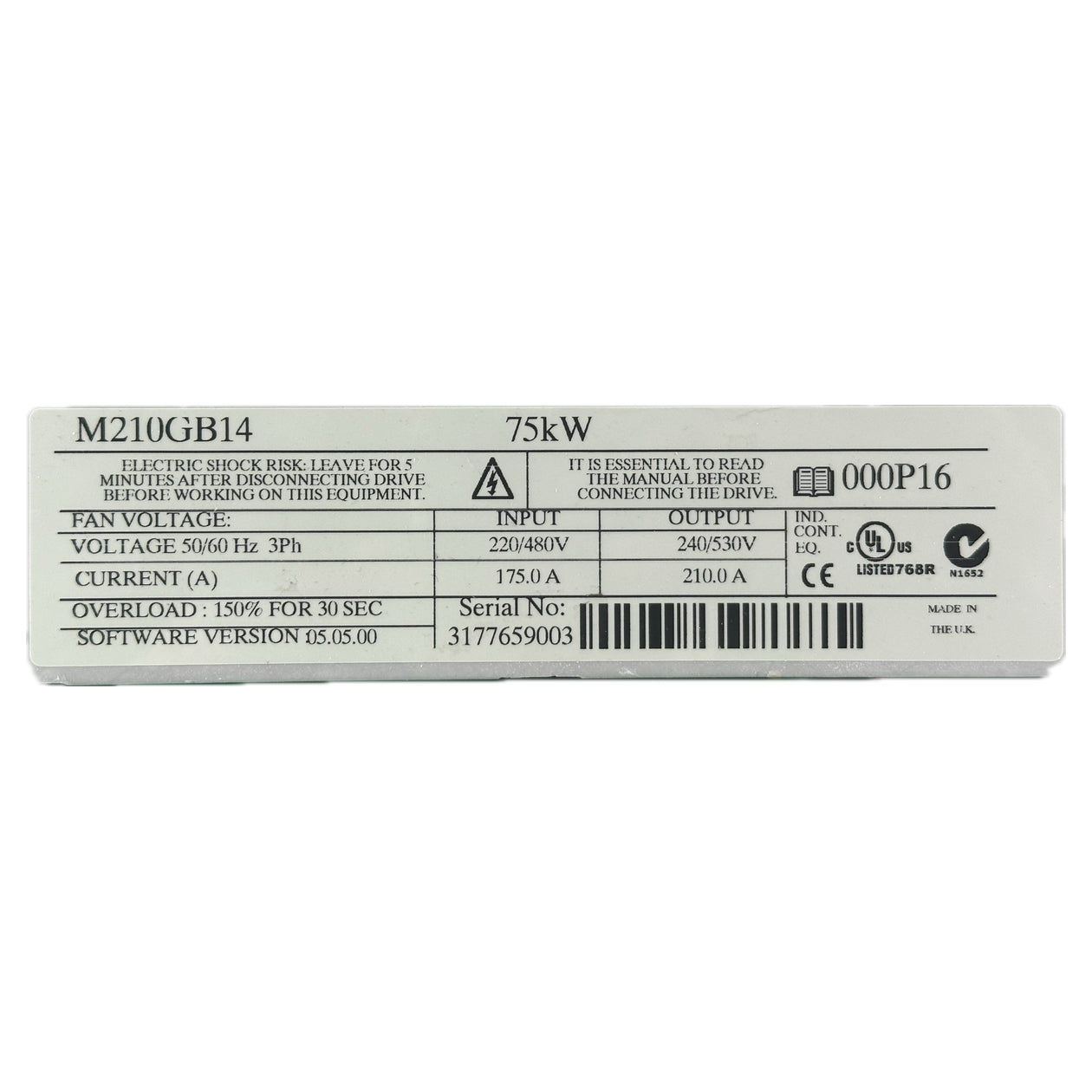 NJ290 Digitaler DC-Antriebsregler Control Techniques M210GB14 MENTOR II 75kW_4