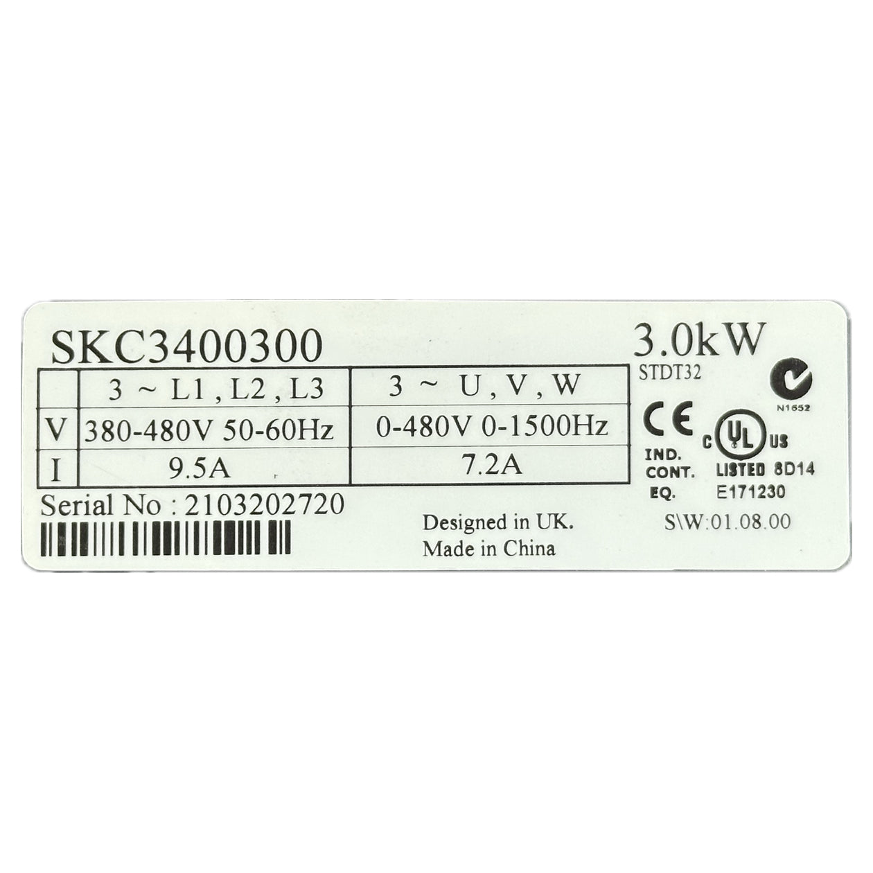 NJ302 Frequenzumrichter Emerson SKC3400300 3kW_4