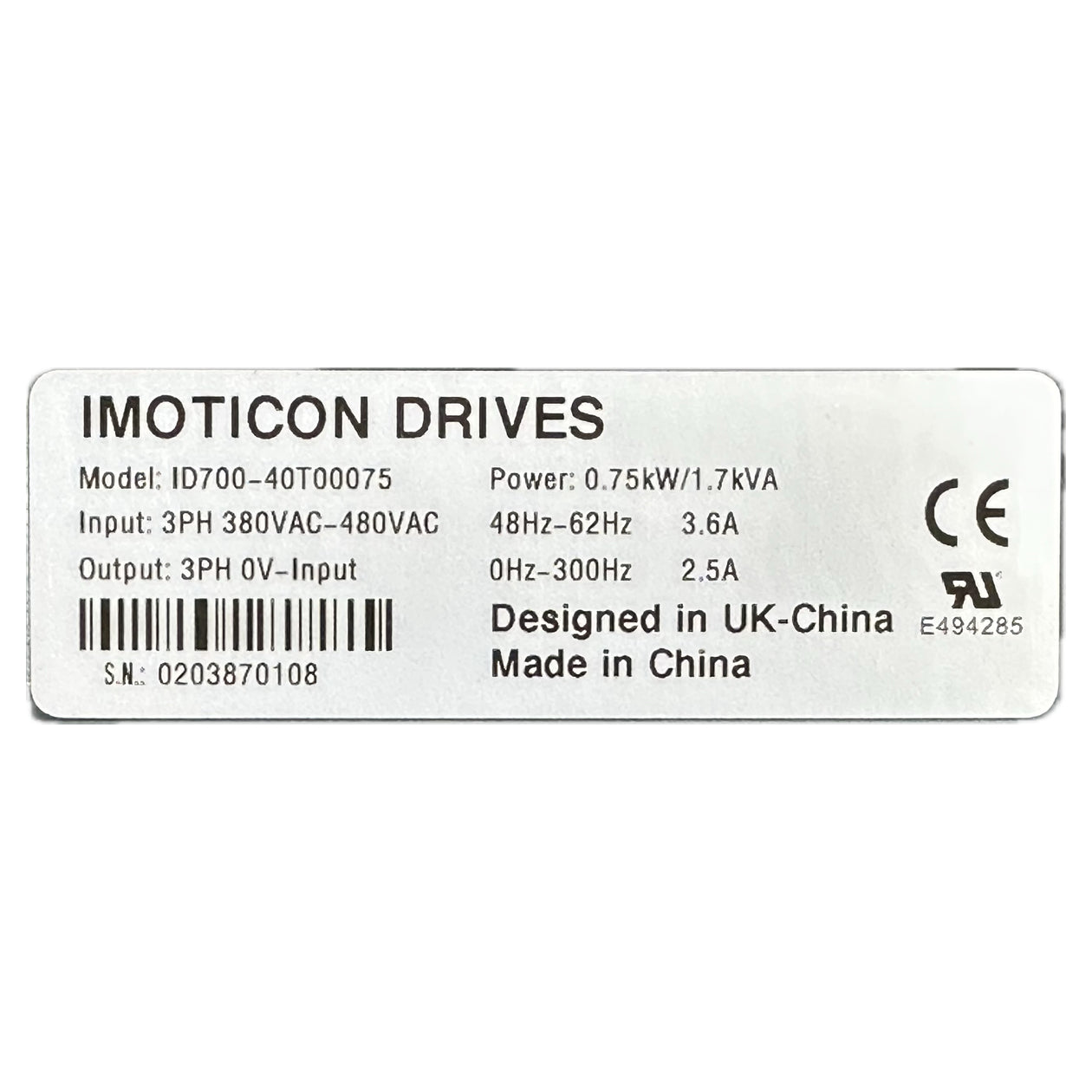 .NJ310 Frequenzumrichter Imoticon ID700-40T00075 0,75kW_4
