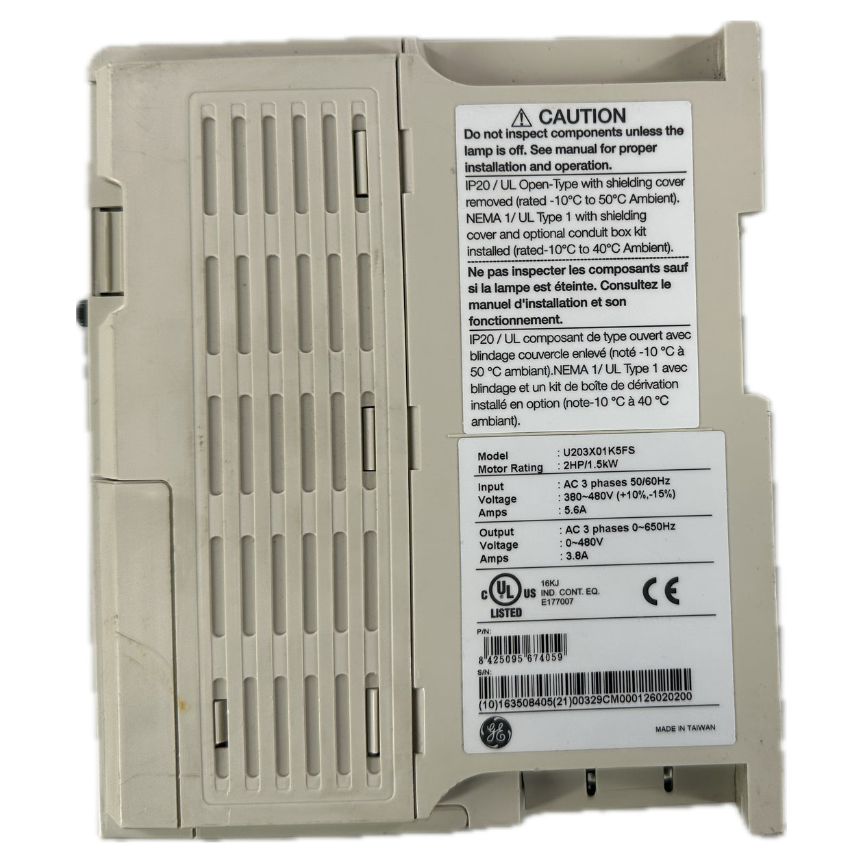 NJ313 AF-60LP Micro Drive General Electric U203X01K5FS 1,5kW_4