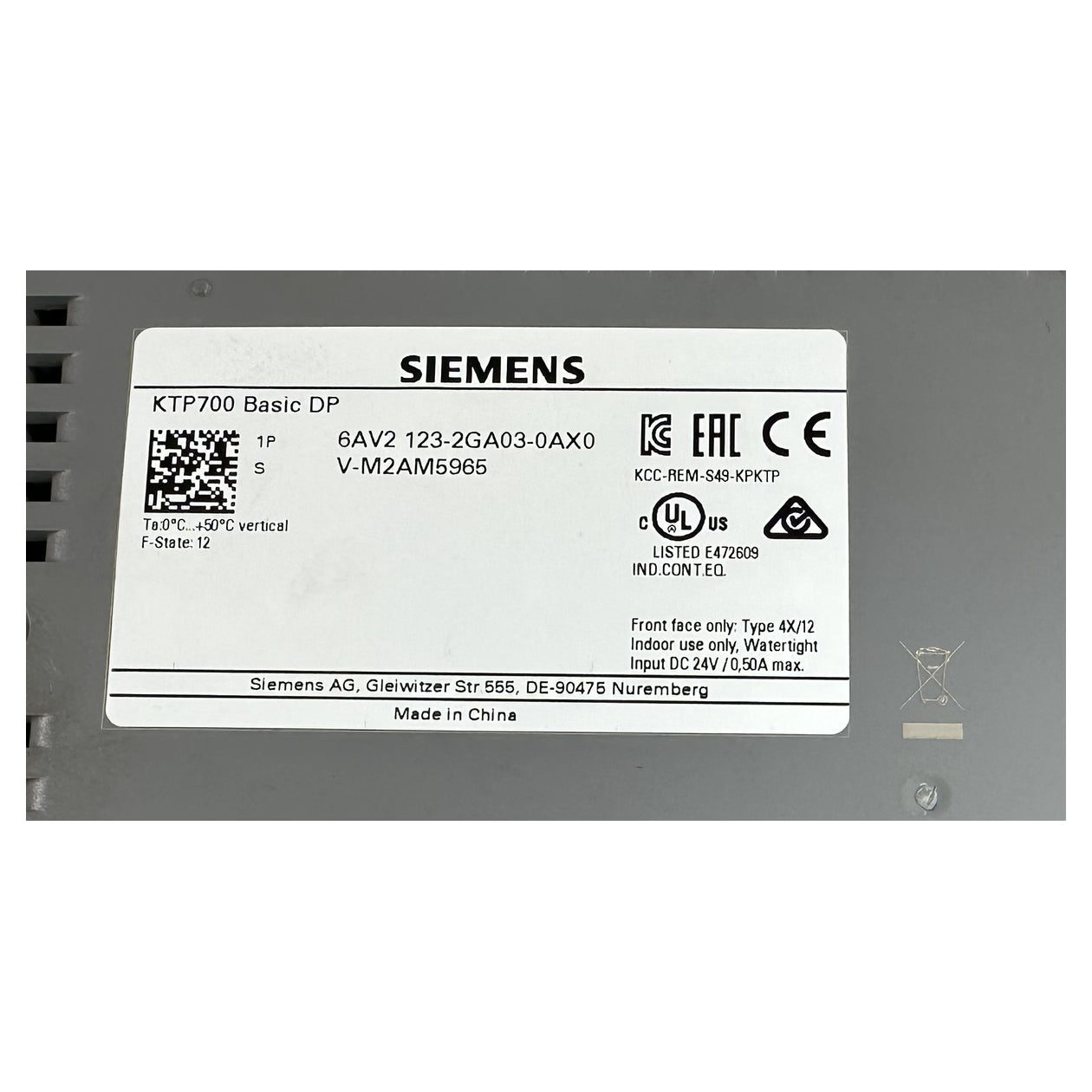 NJ340 touch panel HMI KTP700 Siemens 6AV2123-2GA03-0AX0 6AV2 123-2GA03-0AX0_5