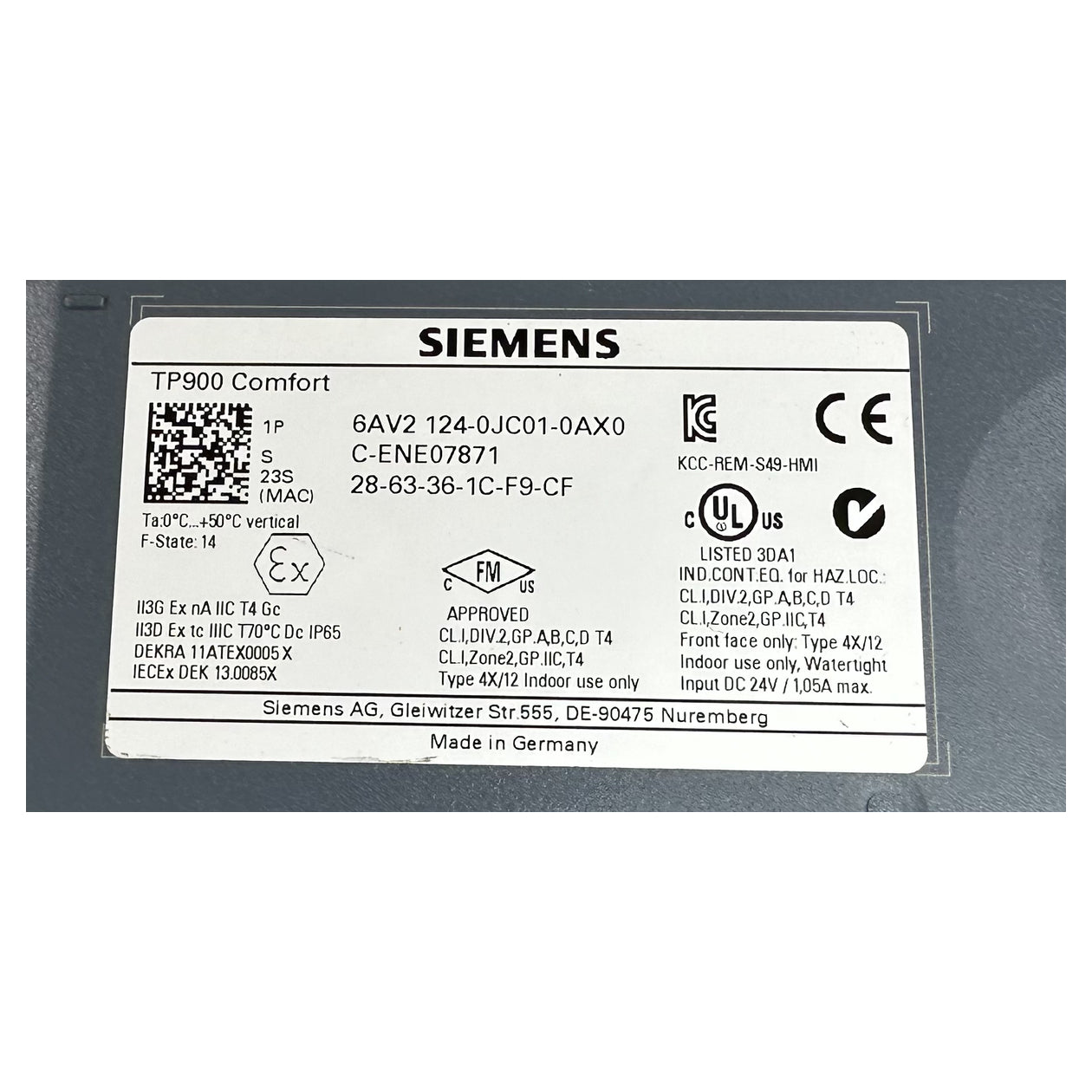 NJ341 touch panel HMI TP900 Siemens 6AV2124-0JC01-0AX0 6AV2 124-0JC01-0AX0_5
