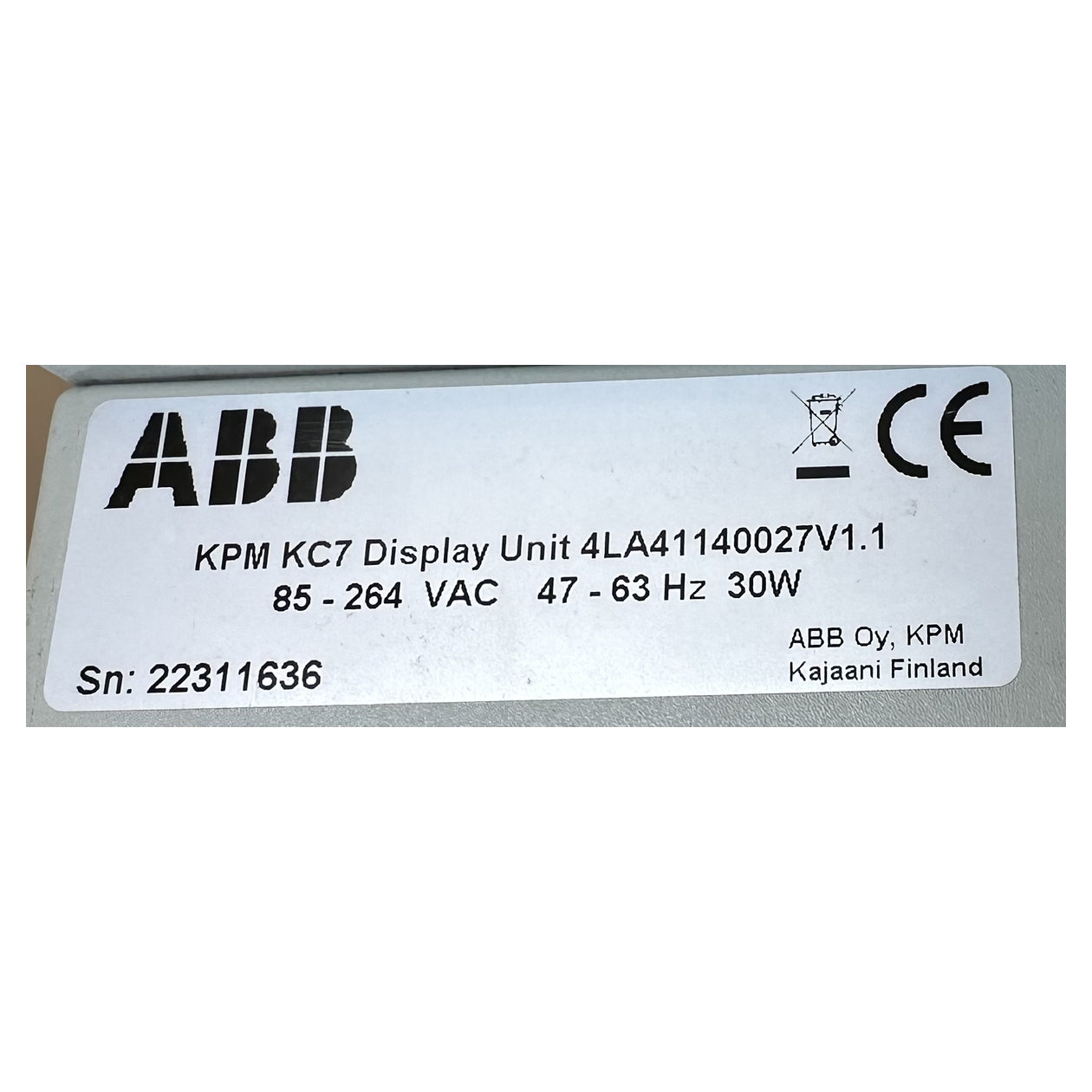 NJ425 Stoffdichte Messaufnehmer Display Unit ABB KPM KC7 4LA41140027V1.1_3