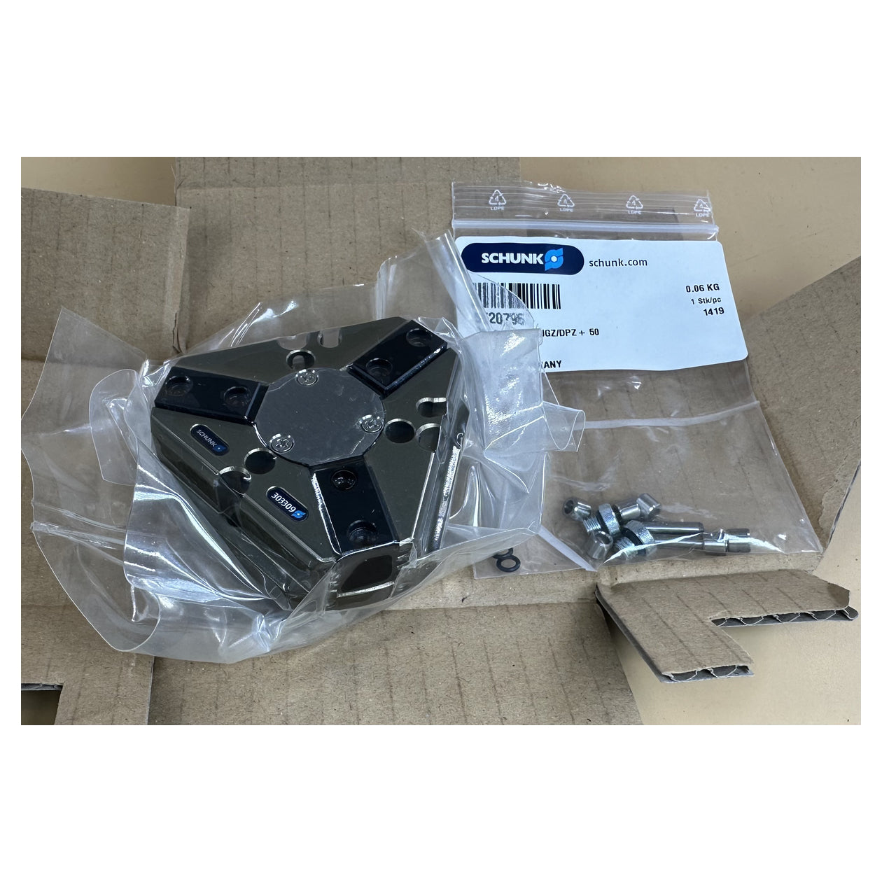 NJ430 3-Finger-Zentrischgreifer Schunk PZN+50-1 0303309 Hub 4mm 325Nm ovp_2