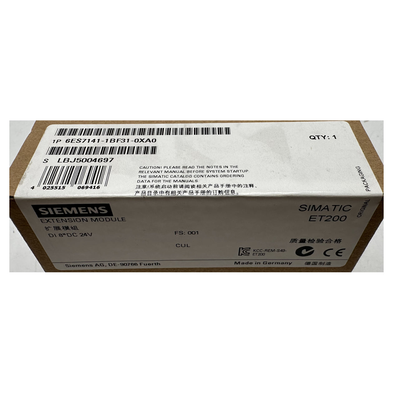 NJ500 Digital Input Module Siemens 6ES7141-1BF31-0XA0 OVP_3