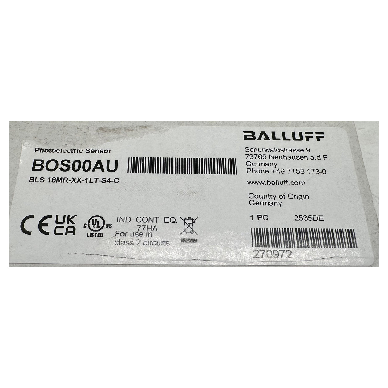 NJ504 laser transmitter Baluff BLS 18MR-XX-1LT-S4-C OVP_5