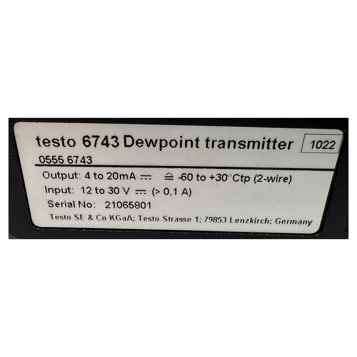 NJ562 dew point transmitter Testo 6743.210 OVP_4
