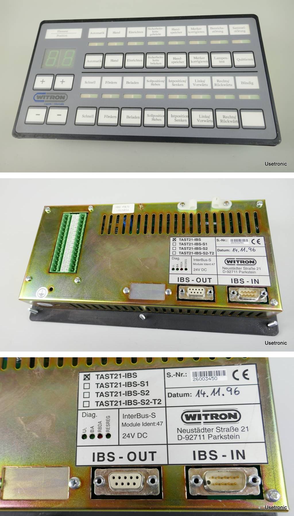 PP3742 Bedienpanel Witron TAST21-IBS tast 21 Interbus-S_2