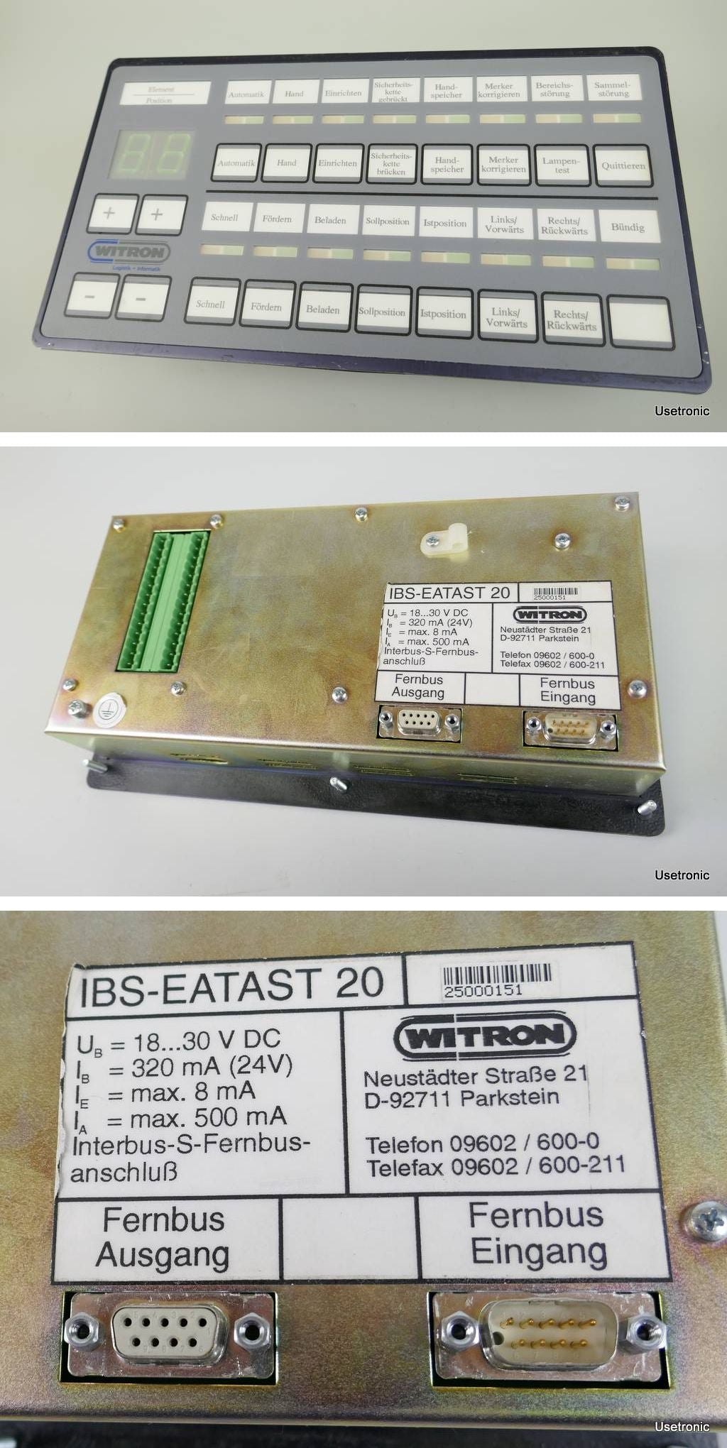 .PP3744 Bedienpanel Witron IBS-EATAST 20 Interbus-S_2