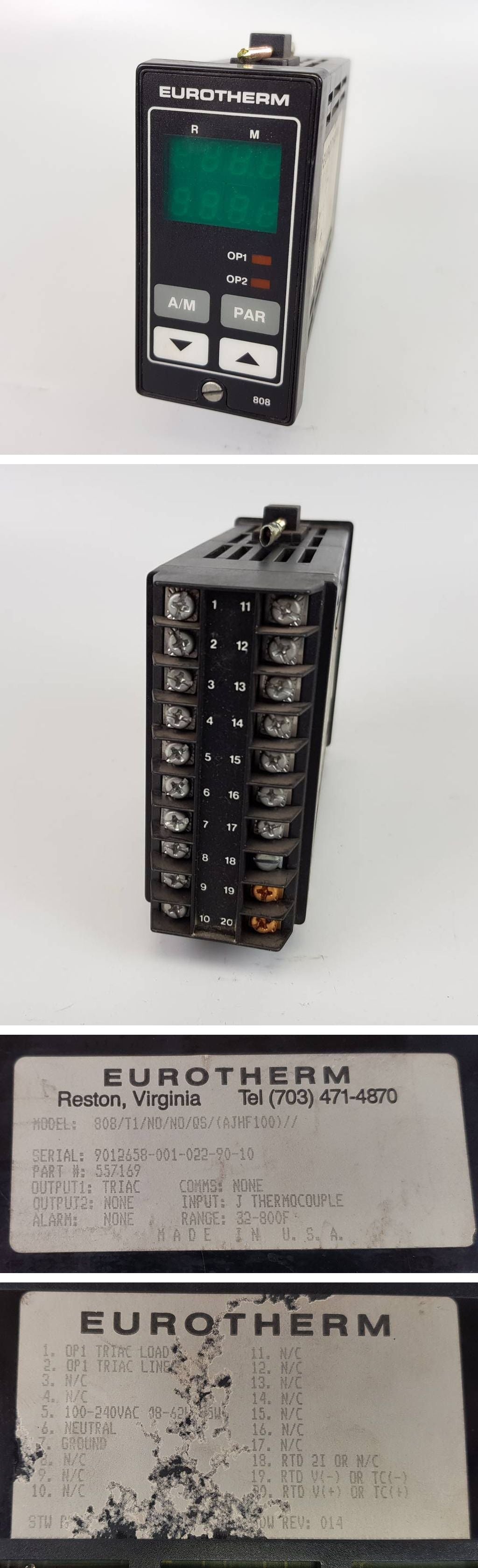 PP4696 Temperaturregler Eurotherm 808/T1/NO/NO/QS/(AJHF100)_2