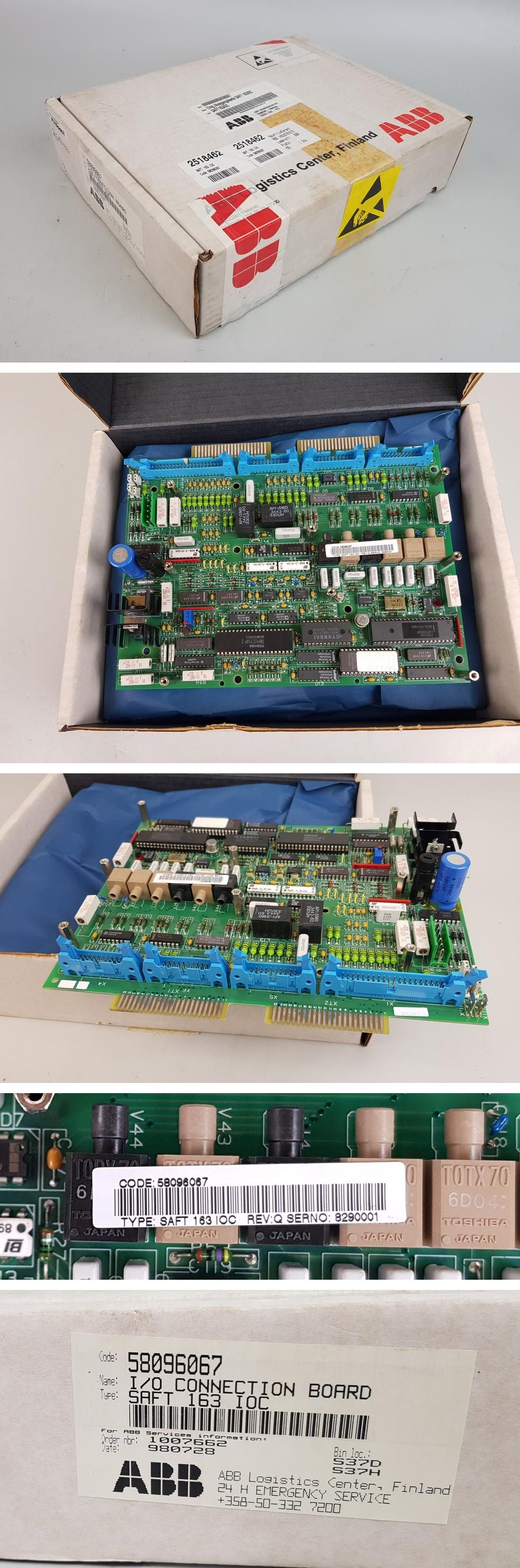 PP6150 I/O Connect board ABB Saft 163 IOC 58096067_2