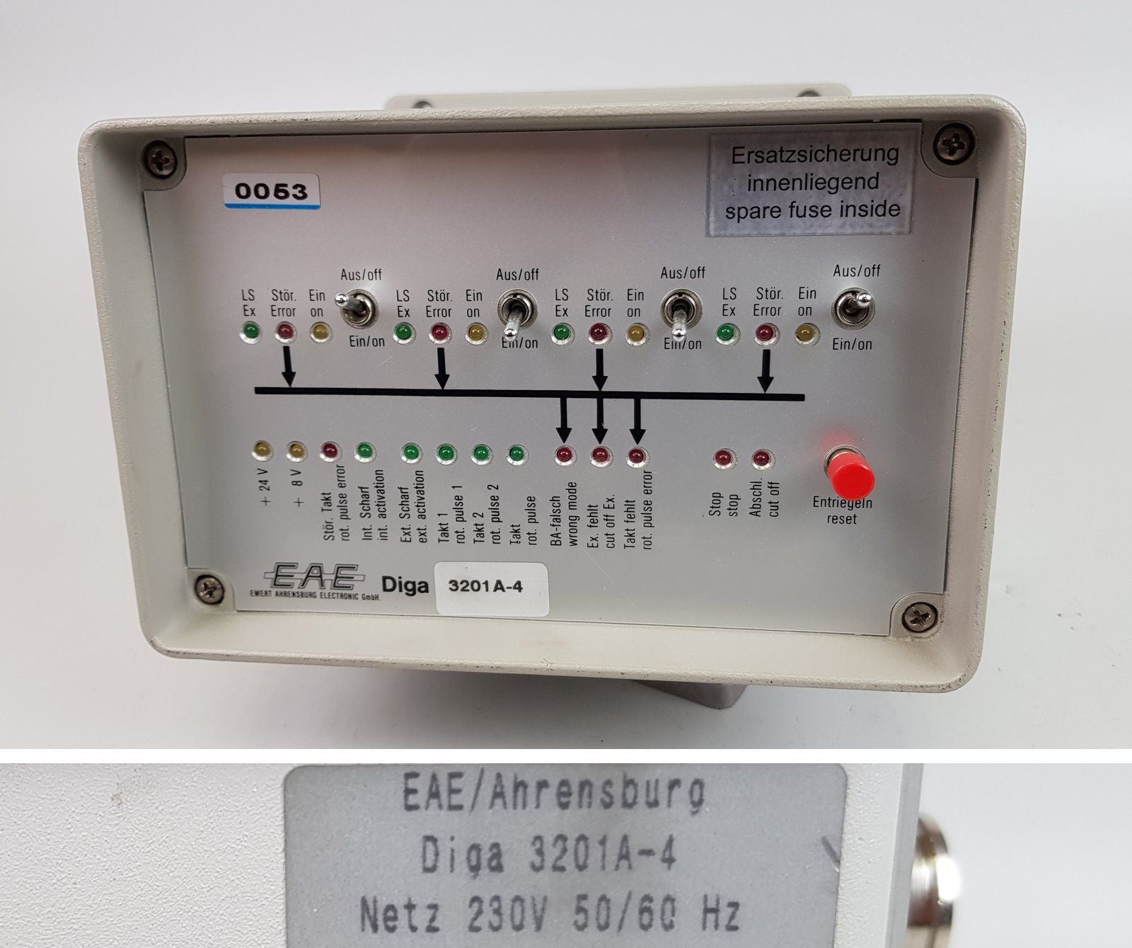 PP6229 Falzabschlagvorrichtung EAE Diga 3200 3201A-4