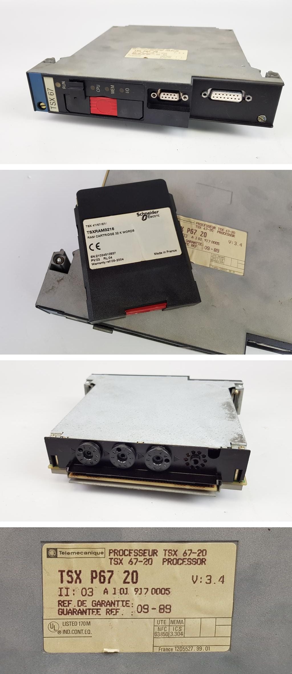 PP7706 CPU Telemecanique TSXP6720 TSX 67 TSXRAM3216 V3.4_2