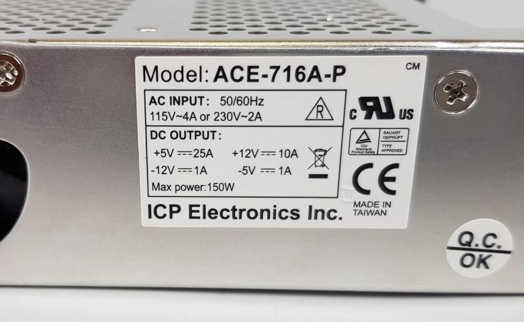 PP7766 Power Supply ICP Electronics ACE-716A-P +-5V DC 25A +-12V DC_4